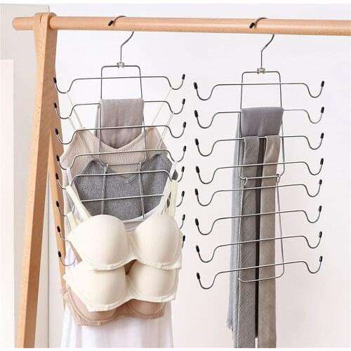 Clothes Hangers Space Saving Hangers Multi-port Closet Organizer For Tank Top Bra Pajamas Strappy Dress Bathing Suit For Clothes