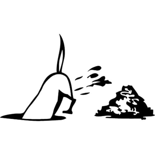 16*9cm Dog digging holes-fun decal vinyl stickers Vinyl Hobby Car Bumper Sticker Car Styling Car Decor