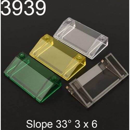 10PCS 3939 Slope 33° 3x6 with Inner Walls Windscreen high-tech Building block accessories parts MOC Construction Education Brick