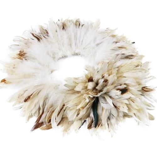 100pcs Natural White Chicken Feathers 10-13cm Rooster Macrame Feather Crafts for juju hat Wall Festival&Party Decoration
