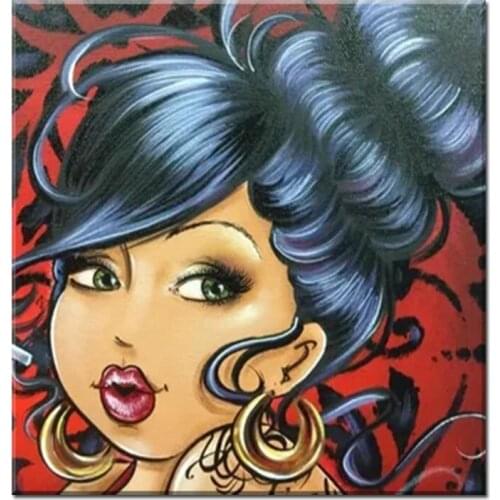 5D DIY Diamond painting Cross stitch Fat lady Full Square Diamond embroidery Beauty woman Full Round Diamond mosaic sexy girl