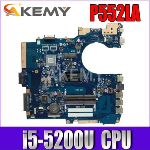 Akemy For Asus P552LA P552L P552LA P552LJ PRO552L Notebook Laptop motherboard mainboard W/ i5-5200U SE23Y CPU GMA HD