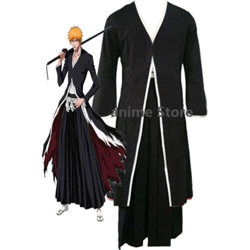 Anime Bleach Cosplay Ichigo Kurosaki Men Halloween Cosplay Costume