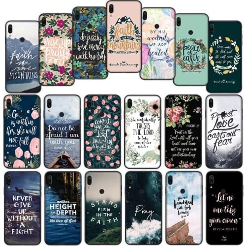 Bible verse Jesus Christ Soft Cover Case for Xiaomi Redmi Note 6 7 9 SE 6A 7A 8A 9A K20 K30 Pro