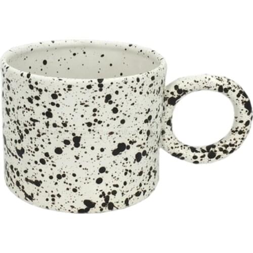 Ins Novel Big Round Handgrip Ceramic Mug Coffee Cup Milk Tea Mugs Drinkware The Best Birthday Gift