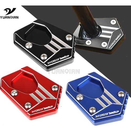 CBR 650R Black Motorcycle CNC Foot Side Stand Enlarger Plate Kickstand Extension Pad For HONDA CBR650R CBR650 R 2019 2020 2021