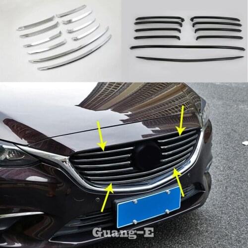 Car Protection Detector ABS Trim Front Bottom Engine Grid Grill Grille Parts 10pcs For Mazda6 Mazda 6 Atenza 2017 2018 2019