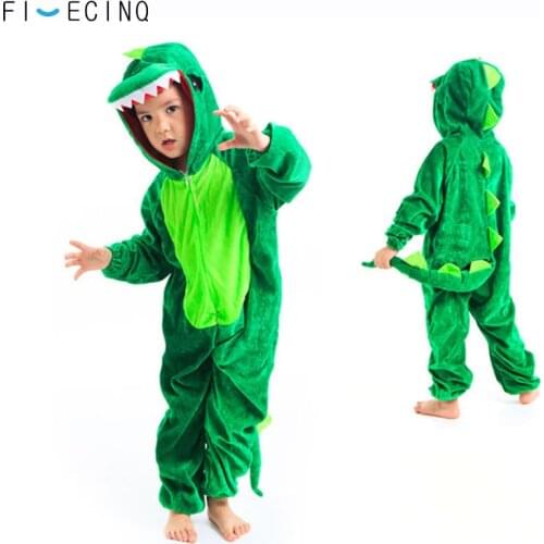 Kigurumis Animals Kids Anime Cosplay Costume Funny Suit School Party Student Play Games Onesies Performance Dinosaur Tiger Fancy