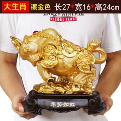 CHINESE crafts decor ation Asian sales Genuine Pure Bull mascot opening gifts crafts feng shui decoration