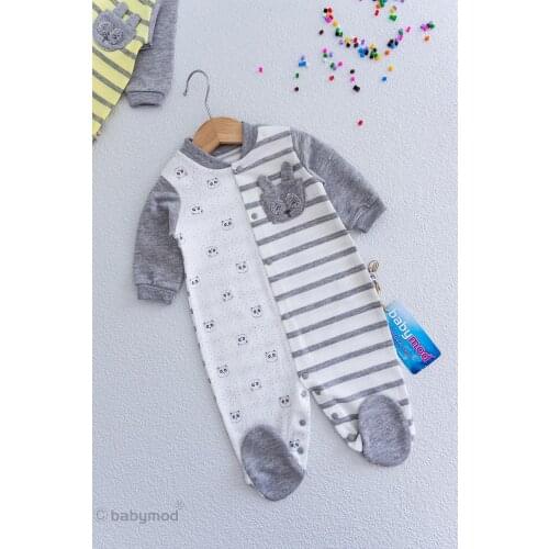 Panda Figured Baby Boy Jumpsuit