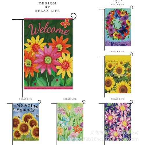 Fashion Hot Sale Sunflower Pastoral Flag American Garden Flag Without Flagpole Garden Decor Mexican Decor Wedding Decoration