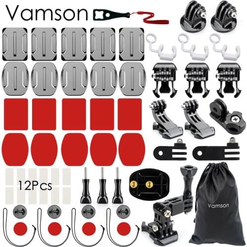 Vamson for Gopro Hero 7 6 5 Accessories Kit practical Adapter Mount For Gopro Hero 5 4 3 for Xiaomi for SJCAM VS90