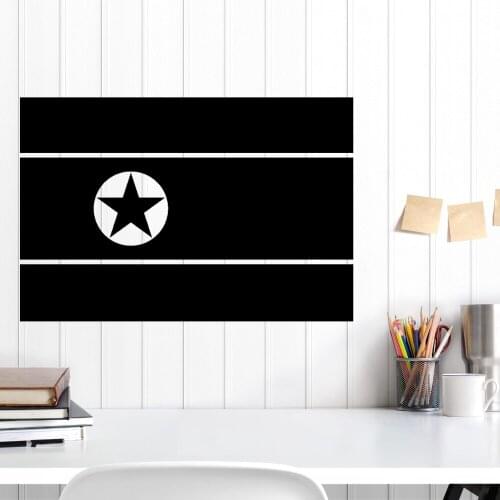 North Korea Wall Sticker Decal Flags Sticker Home Bedroom Wall Art Decoration A00550