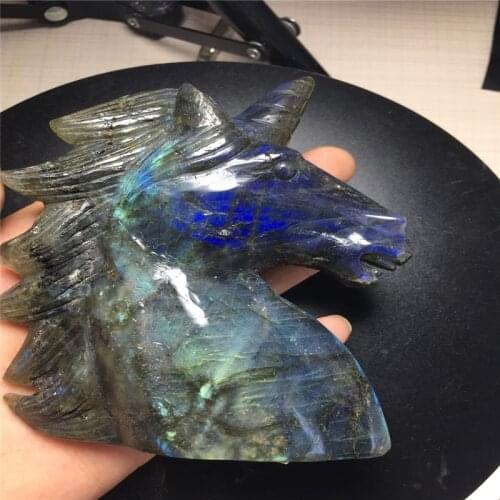 Natural Malagasy feldspar carved crystal unicorns, moonstone unicorns, crystal carved animals