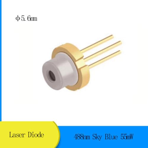 488nm 55mW Sky Blue Laser Diode D5.6mm TO56 for Life sciences, medical equipment
