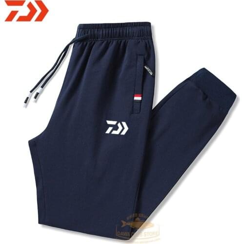 2021 DAIWA new fishing suit sunscreen sports pants mens cotton loose straight-leg casual pants plus size mens fishing pants