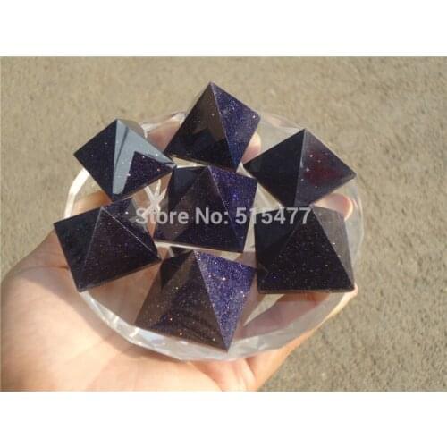 Natural blue sand pyramid seven home furnishing articles gifts