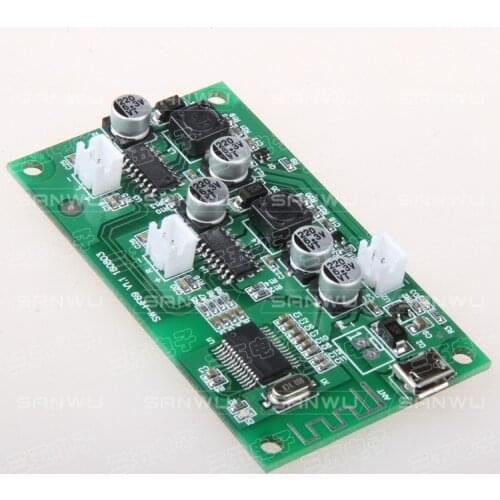 Bluetooth power amplifier board Bluetooth speaker modification board 2x6W rechargeable lithium battery with charging management