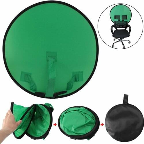 Portable Foldable Green Screen Backdrop Background Board With Straps 75cm For Portrait Photos Photography Studio Live Streaming