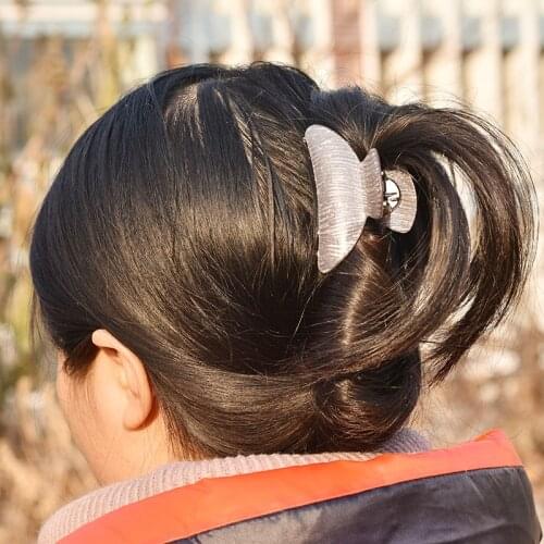 Casual Hair Accessories for Women Wavy Stripes Glitter Acrylic Crab Claw Clip Hair Clips for Girls pinzas cabello COME SHINE