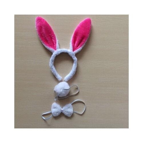 1sat =3pcs Children adult Bunny Ear Headband Set Black pink white blue Fancy Dress Costume Hen Party big Rabbit ear hairbands he