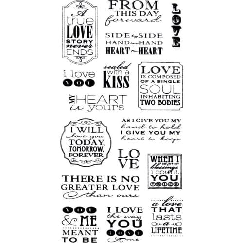 Clear Stamps I Will Love Yours Today Scrapbooking Material DIY Photo Cards Account Rubber Stamper Transparent Stamp Sellos