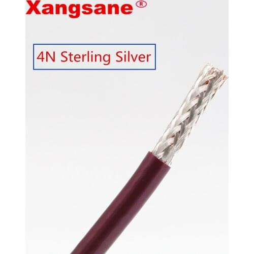 Xangsane square core 4N pure silver conductor high-density shielded HIFI audio signal cable RCA connecting cable XLR bulk cable