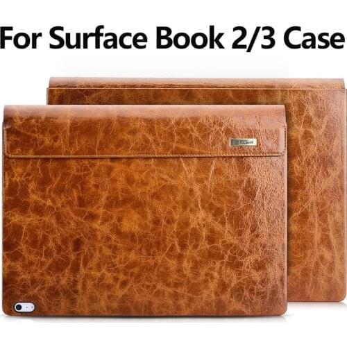 Luxury Genuine Leather Case Cover For Microsoft Surface book 3 i7 13.5 Inch Protective Cover for Surface Book 2 i5 CPU Shell