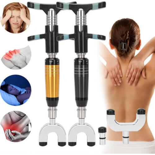 Manual Chiropractic Corrector Instrument Stimulator Manual Spine Chiropractic Health Care Massager Treatment Manual Gun Set