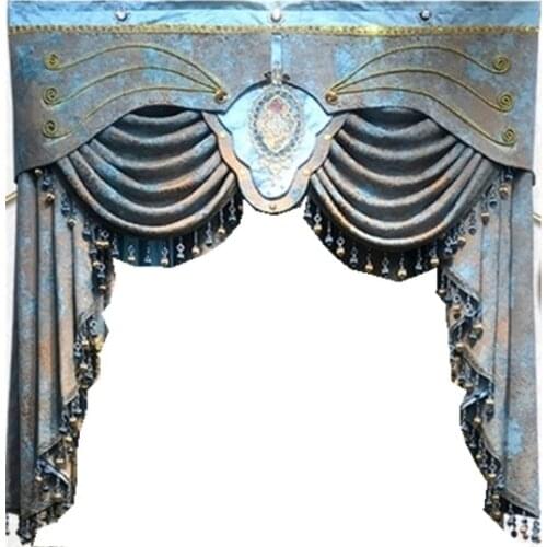 European style Upmarket chenille embroidered Pelmet Retro court spun gold embroidery living room,valance,Additional purchase