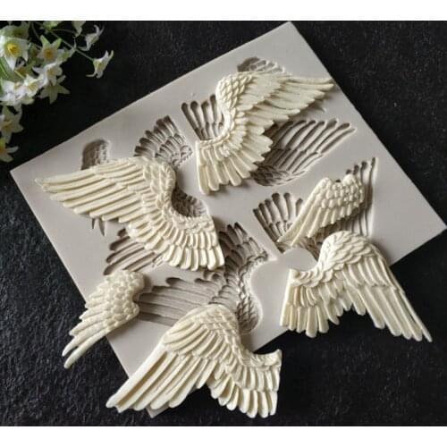 Angel Wings Resin Silicone Fondant Mold For DIY Chocolate Pastry Cake Lace Aroma Stone Decoration Kitchen Baking Tools