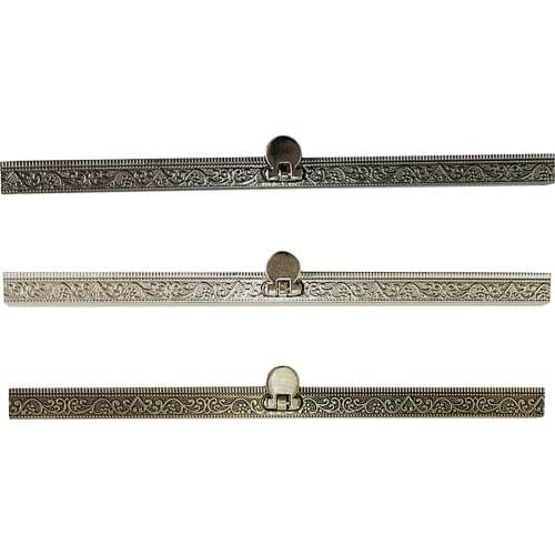 19cm Metal Purse Frame Handle for Clutch Bag Coin Purse Kiss Clasp Lock Antique Hardware Bag Accessory