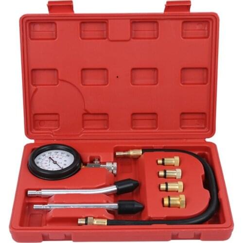 Gasoline Engine Compression Tester Auto Petrol Gas Engine Cylinder Automobile Pressure Gauge Tester Automotive Test Kit