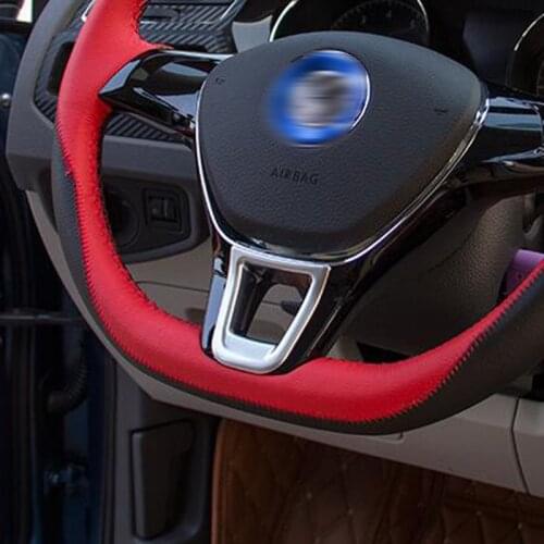 Interior For Volkswagen VW Touran 2016 2017 2018 2019 Matte Steering Wheel Decorative Cover Trim Car Interior Accessories