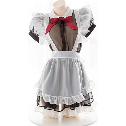 Japan Cosplay Erotic Apron Maid Sexy Costume Babydoll Dress Women Lace Miniskirt Outfit HOT Sexy Lingerie Kawaii Sexy Underwear