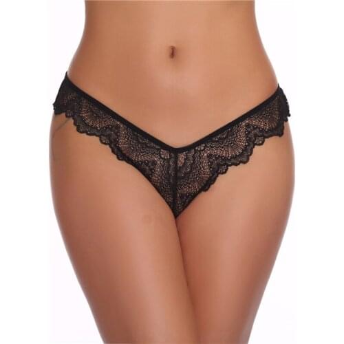 Women Sexy lingerie porno Lace panties mesh Hollow out Ladies Underwear erotic panty g string Party Club Underpant