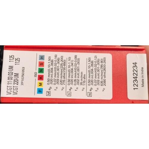 10PCS CARBIDE INSERT VCGT 11 03 02-UM 1125