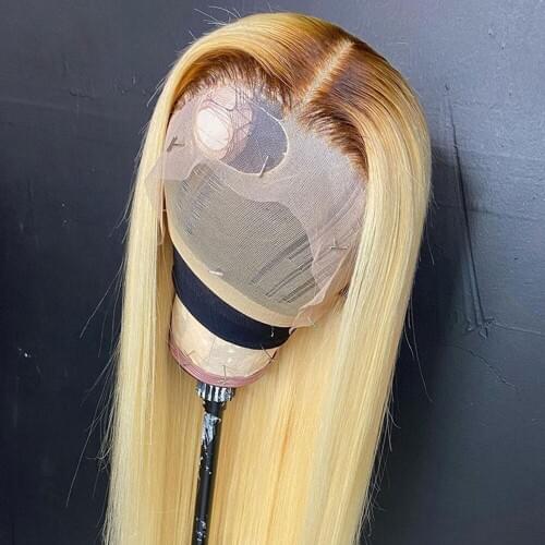 150% 180% Straight 613 Blonde Human Hair Wigs For Black Women Lace Frontal Wig Ombre T1B/613 T4/613 Lace Front Wigs Human Hair