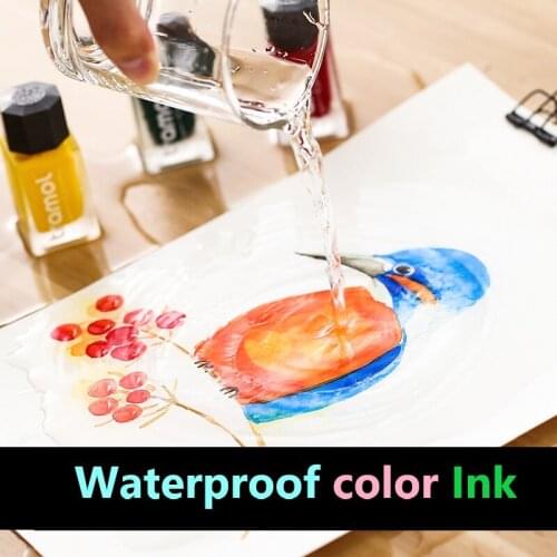 18ml /bottle waterproof anti-fading color ink candy color waterproof color ink for dip pen