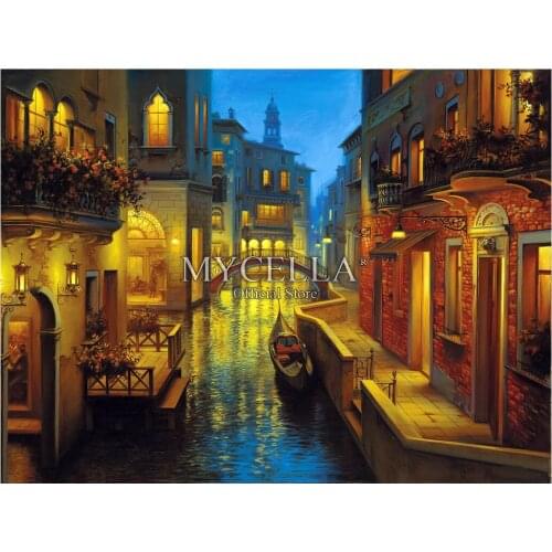 City Scenery 5D Diy Diamond Painting Waters of Venice Art Diamond Embroidery Full Kit Needlework Rhinestone Mosaic Home Decor