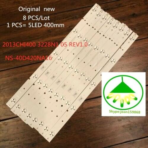 8 PCS/Lot Original New Kit 5LEDs 400mm LED strip for INSIGNIA TV NS-40D420NA16 Samsung 2013CHI400 3328N1 05 2013CH1400