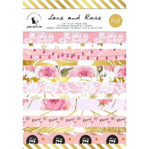 Panalisacraft 16 sheets 4.5"X6.5" Thick patterned paper pad Scrapbooking paper pack handmade craft paper craft Background pad