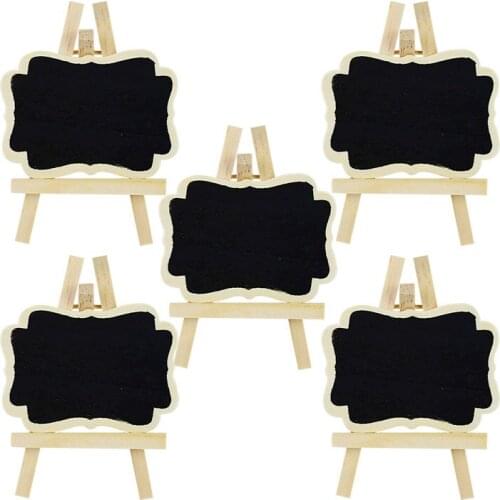 5pcs Mini Wooden Blackboard Wedding Decoration Dessert Table Sign Wood Name Board Decor Photobooth Props Birthday Party Supplies