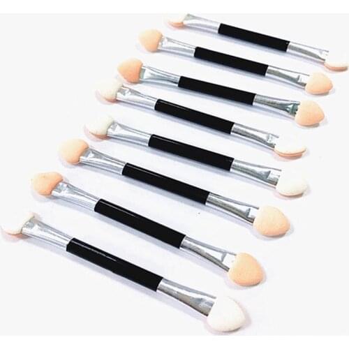 10Pcs/lot Double-ended Latex Sponge Nail Powder Glitter Pigment Brush Stick Eyeshadow Brush Makeup Manicure Nail Art Tool