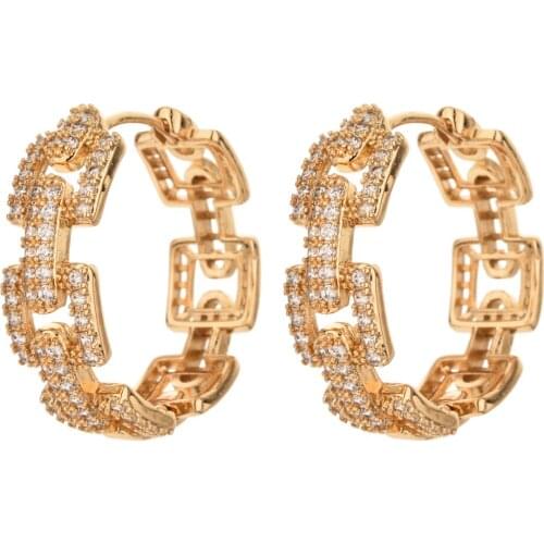 European and American fashion temperament hollow zircon earrings women/girls wedding party new bride jewelry ER-529