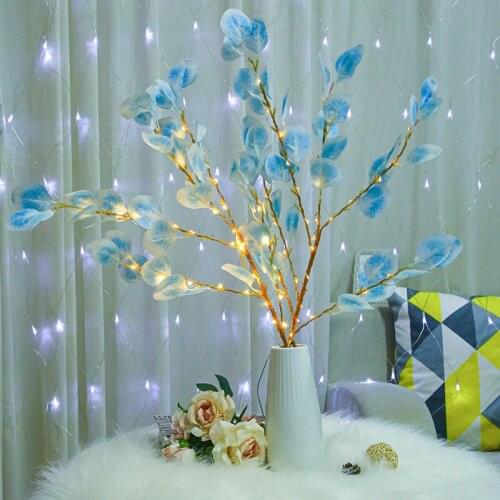 Garland LED Willow Branch Lamp Battery Powered Natural Tall Vase Filler Willow Twig Lighted Branch Wedding Decorative Lights