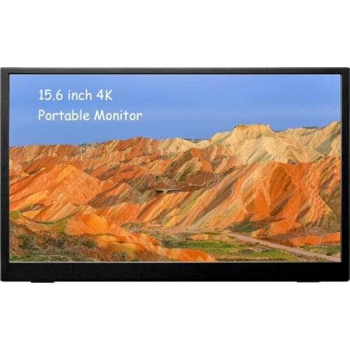 4K Gaming Display With Dual Speaker USB Charging Input IPS Screen 3840*2160 Portable Monitor 15.6 Inch For Mac Android