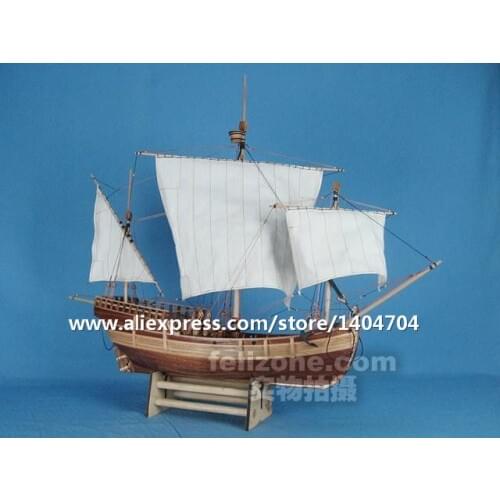 Italian Classic wooden sail boat scale 1/50 Columbus Trade merchant Pinta ship wooden Model kits