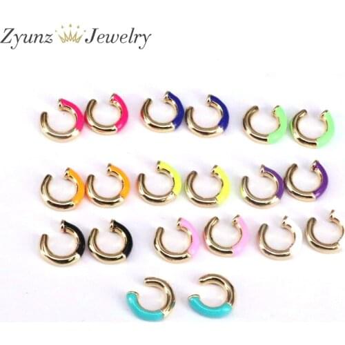 10 Pairs, Simple Ear Cuff for Women Enamel Metal Cartilage Earring C Shaped Ear Clips Brincos Geometric No Pierced Earcuffs