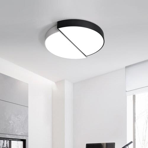Creative White Black LED Ceiling Light for Living Room Bedroom Home Decoration Lighting Ceiling Lamp Indoor Lighting Fixtures